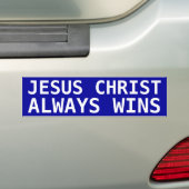 Jezus wint bumpersticker (Op auto)