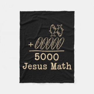 Jezus Wiskunde 2 Vissen 5 Broden Voedt De 5000 Bij Fleece Deken