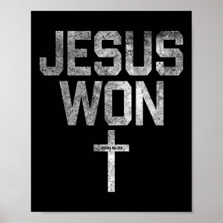 Jezus Won Christelijk Geloof Alleen Hier Om God Te Poster