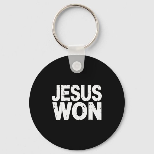 Jezus Won Christelijk Geloof Religieus Sleutelhanger (Voorkant)