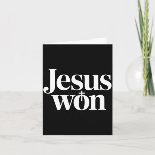 Jezus Won Christelijke Uitdrukking Geloof Schriftu Kaart