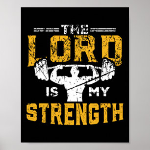 Jezus wout De Heer is mijn sterke Christelijke Gy Poster