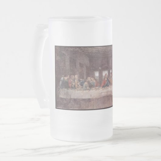 Jezus "Yeshua" Het Laatste Avondmaal, Leonardo da  Matglas Bierpul (Voorkant links)