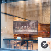 Jezus "Yeshua" Het Laatste Avondmaal, Leonardo da  Raamsticker (Cafe Raam)