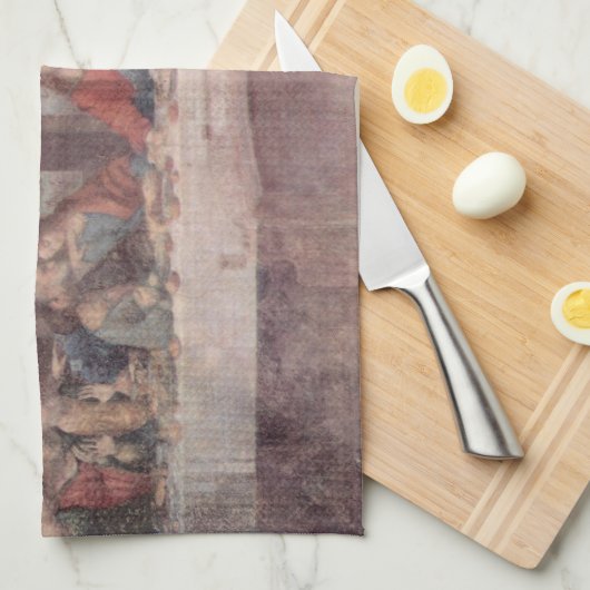 Jezus "Yeshua" Het Laatste Avondmaal, Leonardo da  Theedoek (Quarter Fold)