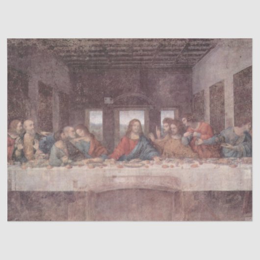 Jezus "Yeshua" Het Laatste Avondmaal, Leonardo da Tissuepapier (Voorkant)