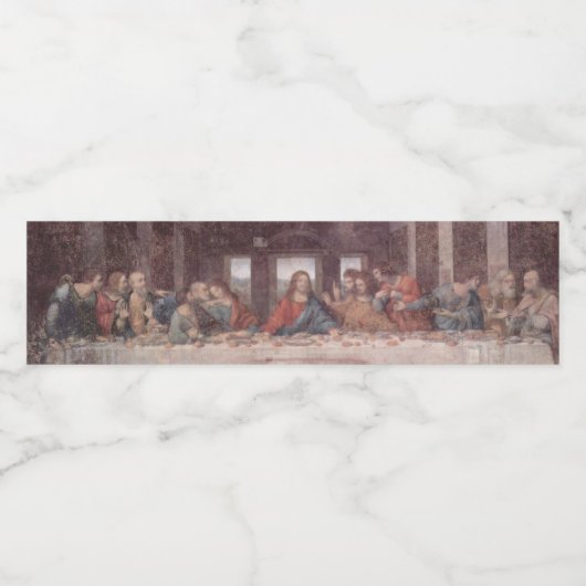 Jezus "Yeshua" Het Laatste Avondmaal, Leonardo da Waterfles Etiket (Enkel label)