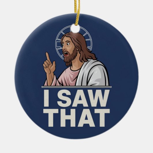 Jezus Zag Dat Keramisch Ornament (Voorkant)