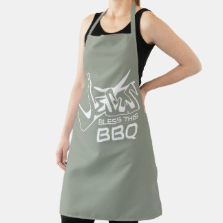 Jezus Zegen Deze BBQ Salie Schort