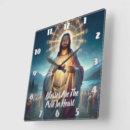 Jezus Zegen het Zuivere Hart: temidden van velen Vierkante Klok (Hoek)