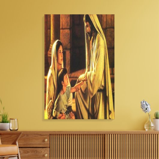 Jezus zegen verpakt canvas (Insitu (Woonkamer))