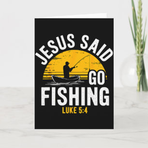Jezus Zei Ga Vissen Lukas 5-4 Christelijke Visser Kaart