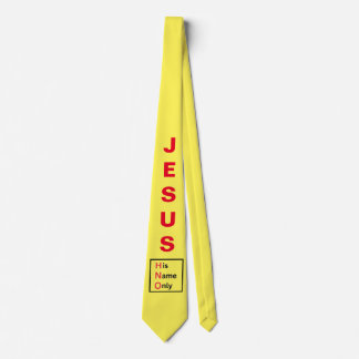 Jezus - Zijn naam is alleen Stropdas (geel)
