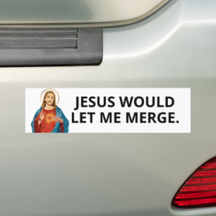 JEZUS ZOU ME LATEN FUSEREN BUMPERSTICKER