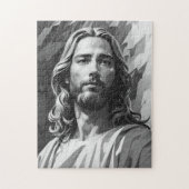 Jezus zwart-wit puzzel legpuzzel (Verticaal)