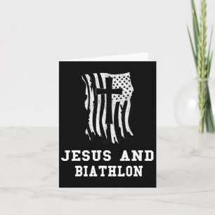 Jezusontwerp en biatlonontwerp voor Christelijke b Kaart