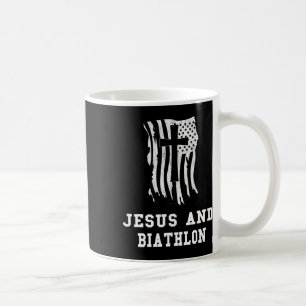 Jezusontwerp en biatlonontwerp voor Christelijke b Koffiemok