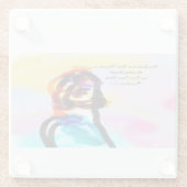 jezusoverwinning glazen onderzetter (Achterkant)