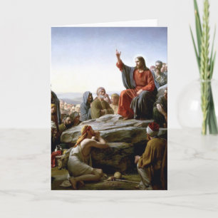 Jezus's predikaat-op-de-berg-na-bloch feestdagen kaart