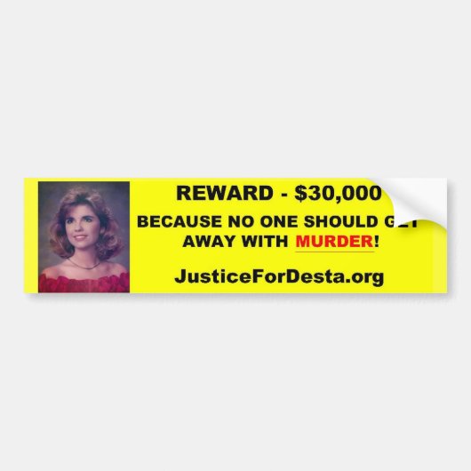 JFD Reward Bumpersticker (Voorkant)