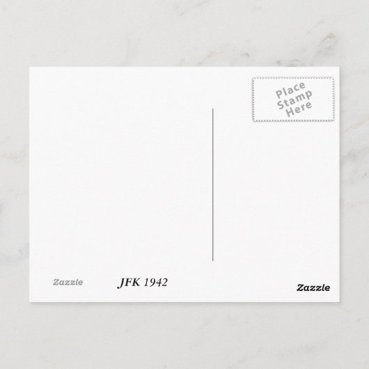 JFK 1942 BRIEFKAART (Achterkant)