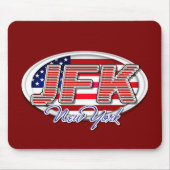 JFK Airport Code Mousepad voor reisliefhebbers Muismat (Voorkant)