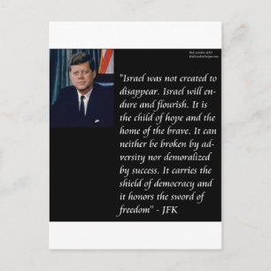 JFK & beroemde uitspraak over Israël Briefkaart
