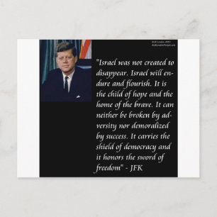 JFK & beroemde uitspraak over Israël Briefkaart