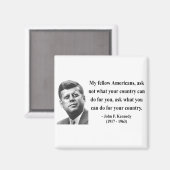 JFK Citaat 3b Magneet (Voorkant / Achterkant)