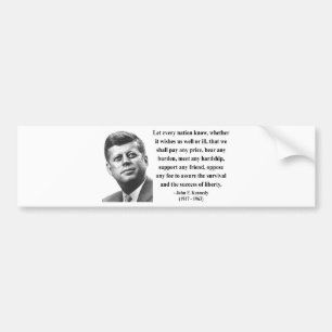 JFK Citaat 5b Bumpersticker