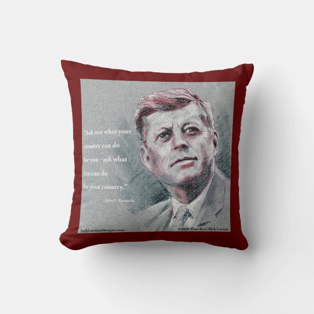 JFK & citaat Kussen (Voorkant)