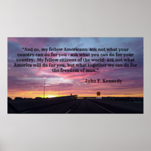 JFK-citaten Poster