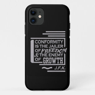 JFK Conformity Quote iPhone 5 Hoesje-Mate, pas aan 11 Hoesje
