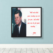 JFK et Demander de ne pas citer de toile Imprimer (Insitu (Plancher de Bois))