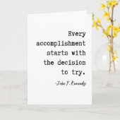 JFK-geïnspireerde Afstuderen-mijlpaal Kaart (Gele Bloem)