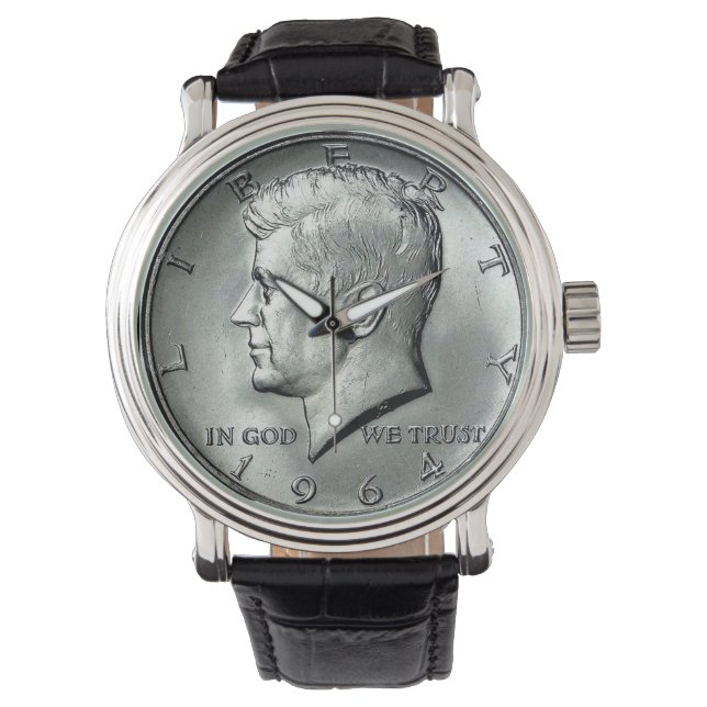 JFK halve dollar Mannen Horloge (Voorkant)
