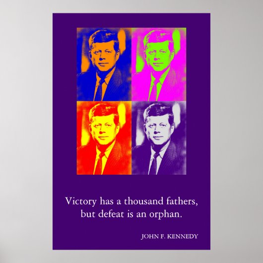 JFK John F. Kennedy citeert overwinning Poster (Voorkant)