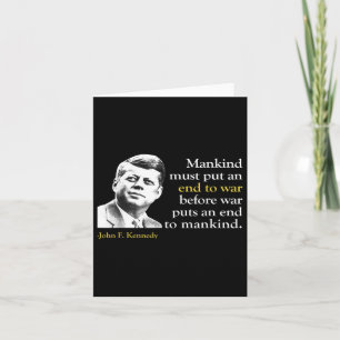 JFK John F Kennedy President Einde Oorlog Quote Kaart