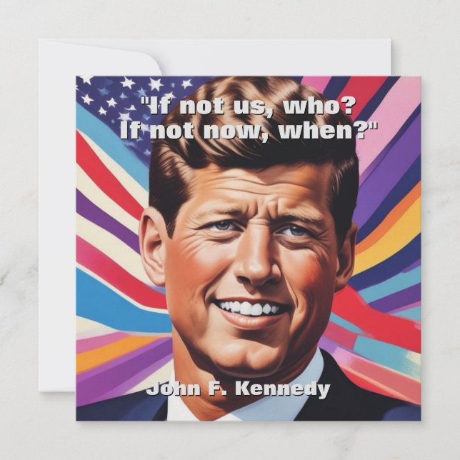 JFK John F. Kennedy Quote Motivatie inspiratie (Voorkant)