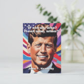 JFK John F. Kennedy Quote Motivatie inspiratie Briefkaart (Staand voorkant)