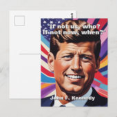 JFK John F. Kennedy Quote Motivatie inspiratie Briefkaart (Voorkant / Achterkant)