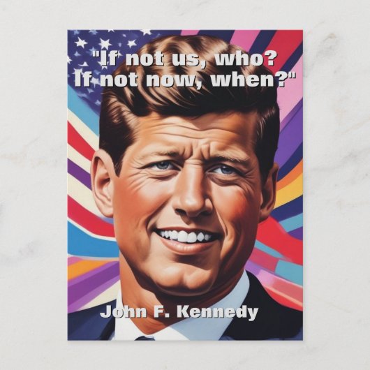 JFK John F. Kennedy Quote Motivatie inspiratie Briefkaart (Voorkant)