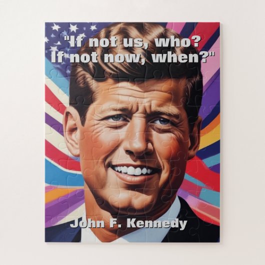 JFK John F. Kennedy Quote Motivatie inspiratie Legpuzzel (Verticaal)
