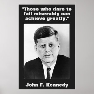 JFK John F. Kennedy Quote Motivatie inspiratie Poster