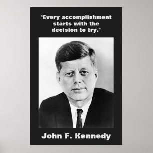 JFK John F. Kennedy Quote Motivatie inspiratie Poster
