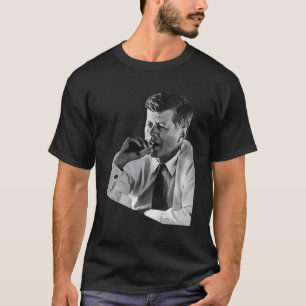 JFK John F Kennedy Sigaar Roken Roker T-shirt