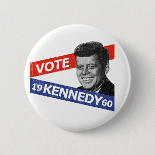 JFK Kennedy Verkiezing Ronde Button 5,7 Cm