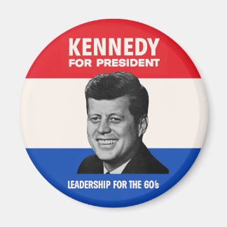  JFK Kennedy voor de campagne President 1960 Magneet