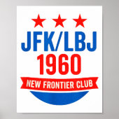 Jfk Lbj 1960 New Frontier John F Kennedy Campaign Poster (Voorkant)
