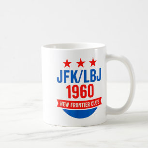 Jfk Lbj 1960 Nieuwe Grens John F Kennedy Campagne  Koffiemok